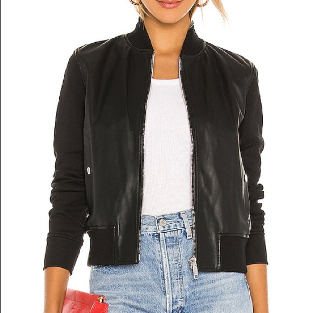 Large Vegan Leather Bomber